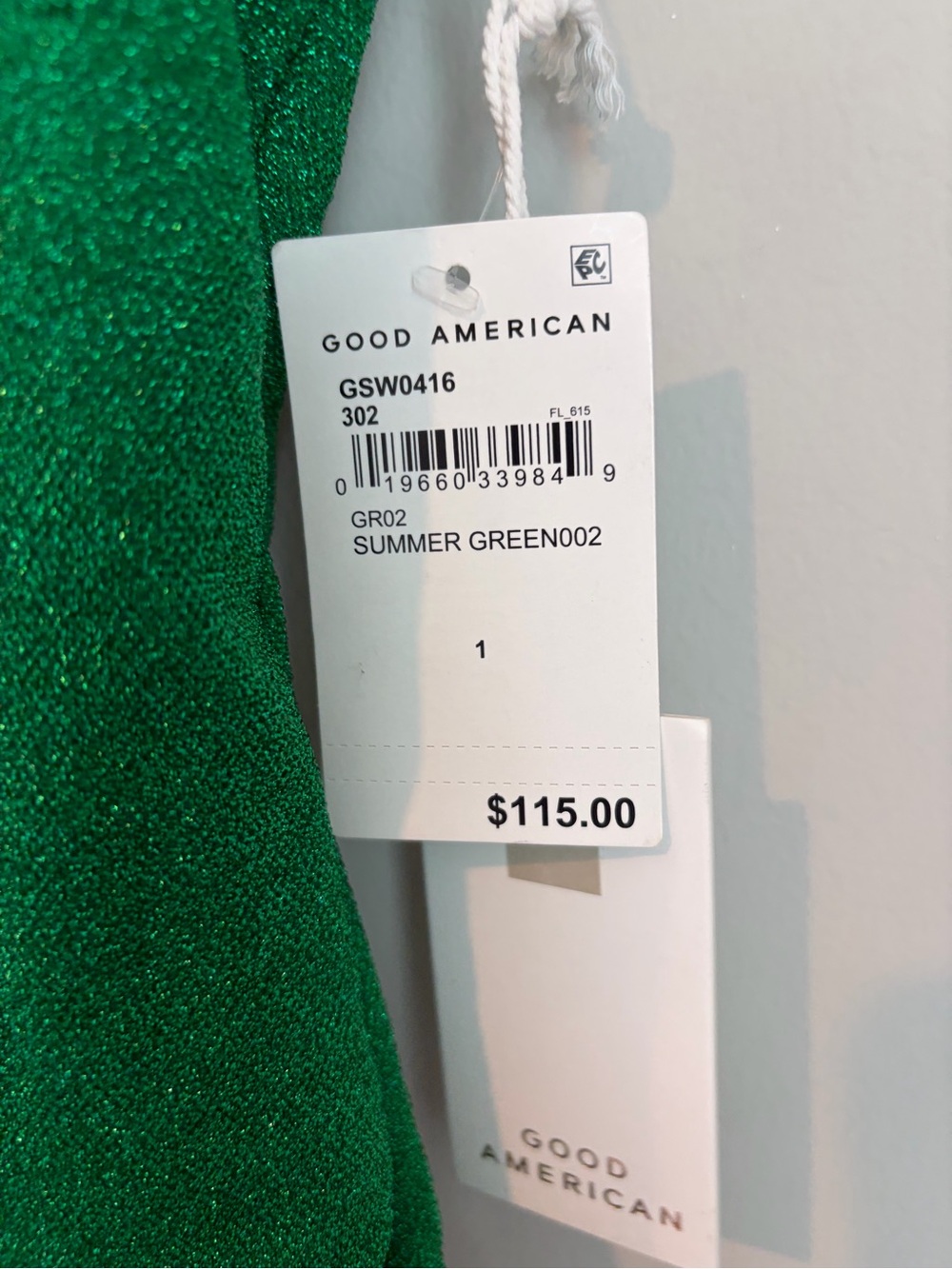 Good American Sparkle Racerback One-Piece Swimsuit - Picture 2 of 7